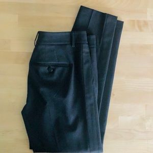 Vince tapered wool, tuxedo-striped trousers, sz 6